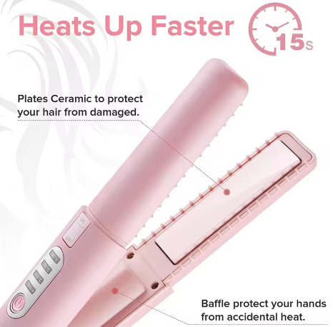 Mini Portable Hair Straightener & Curling Iron Cordless