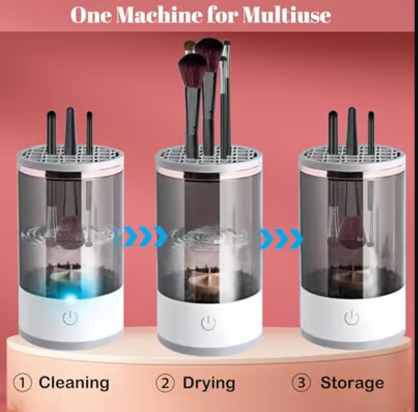 Electric Makeup Brush Cleaner, Dryer, Storage