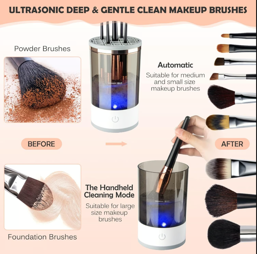 Electric Makeup Brush Cleaner, Dryer, Storage