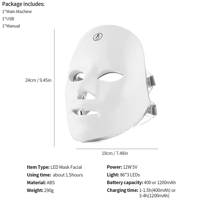 LED Face Mask Rechargeable